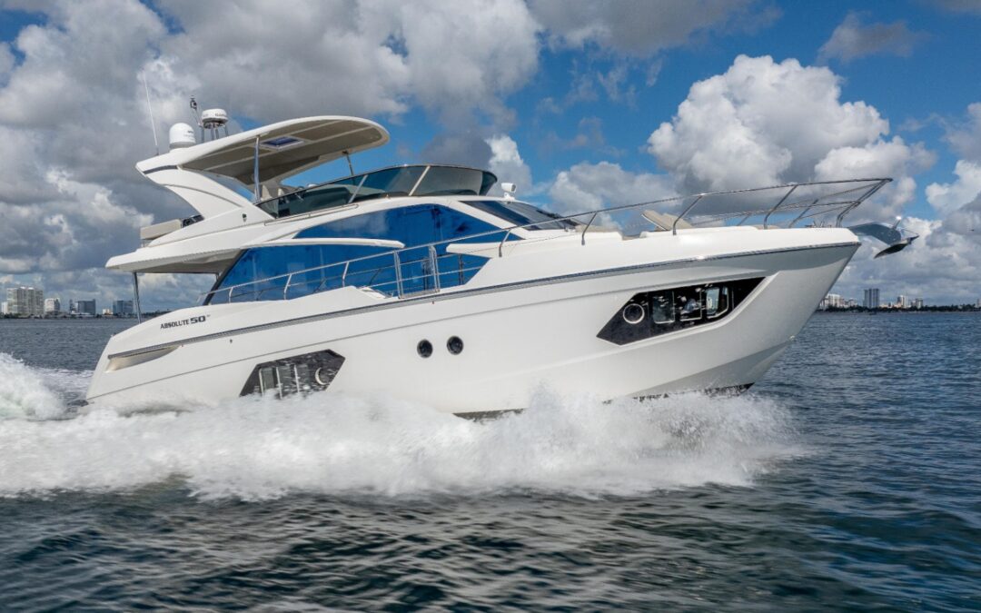 Yachts to View Near FLIBS: Absolute Four Sail 50, Hatteras High Impact 72, and Boston Whaler 42